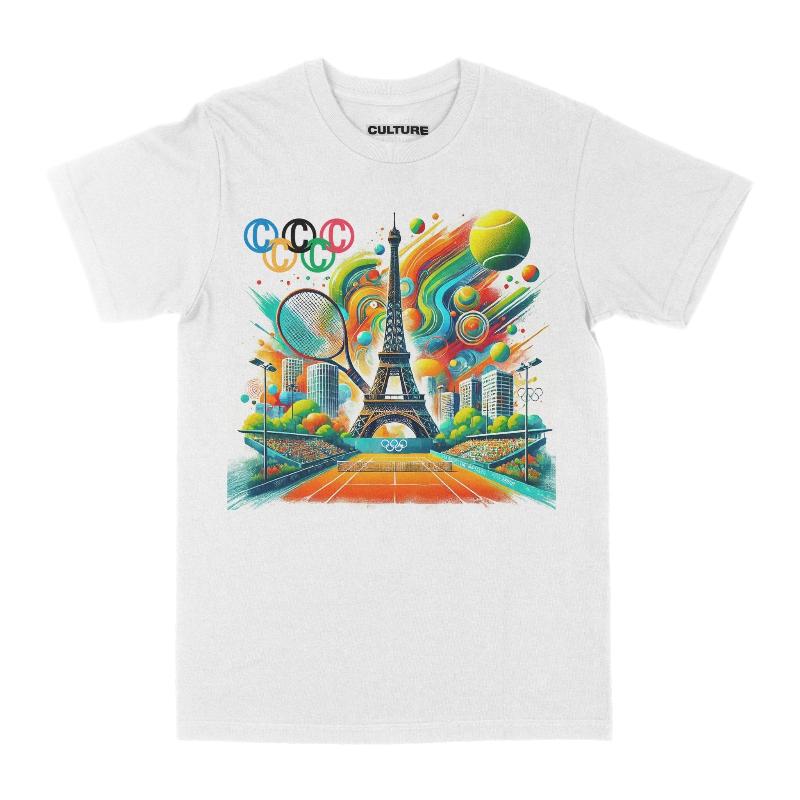 Tennis Culture - 2024 Summer Olympic Series - T - Shirt - For The Culture Clothing Inc.