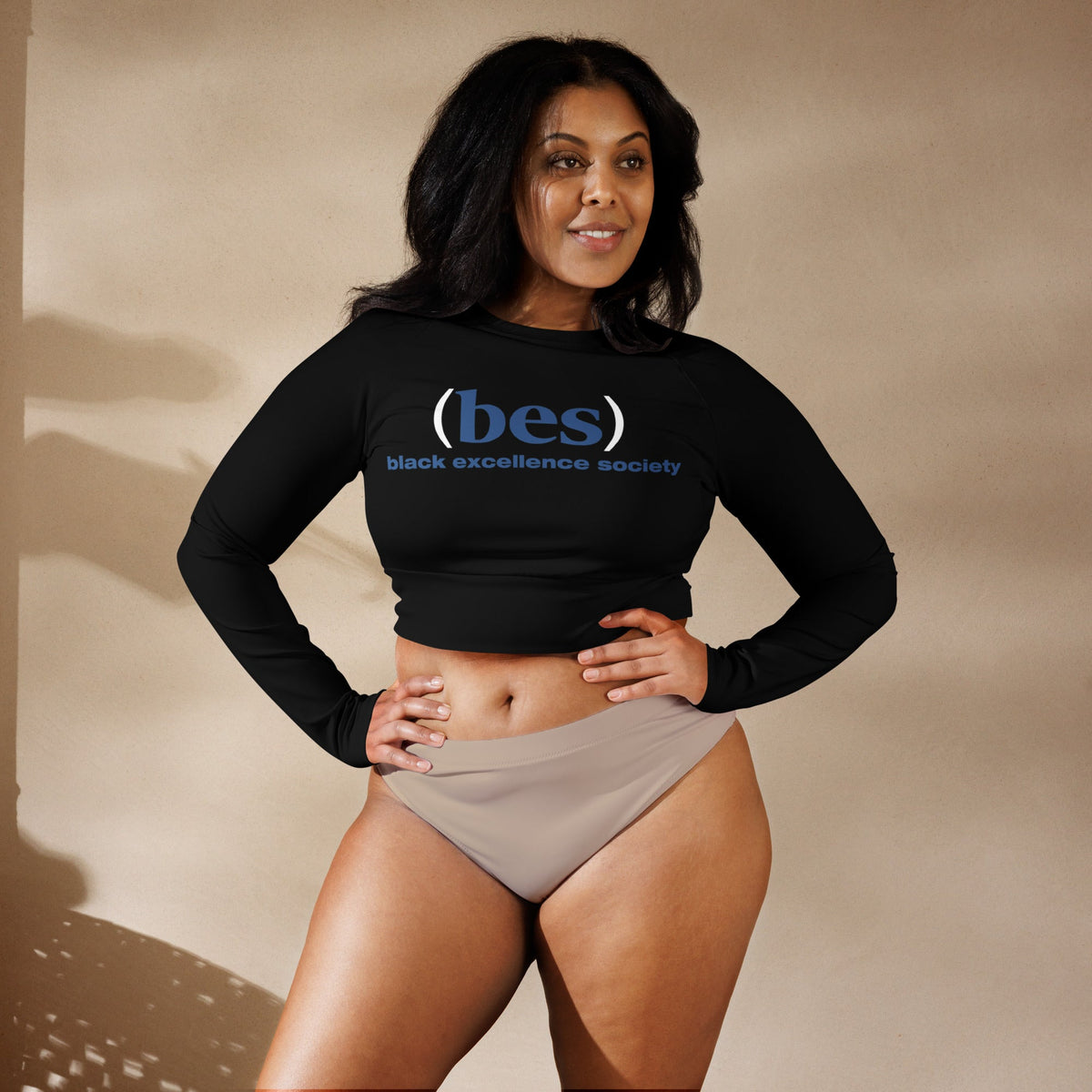 Black Excellence Society -Sleeve Crop Top - For The Culture Clothing Inc.