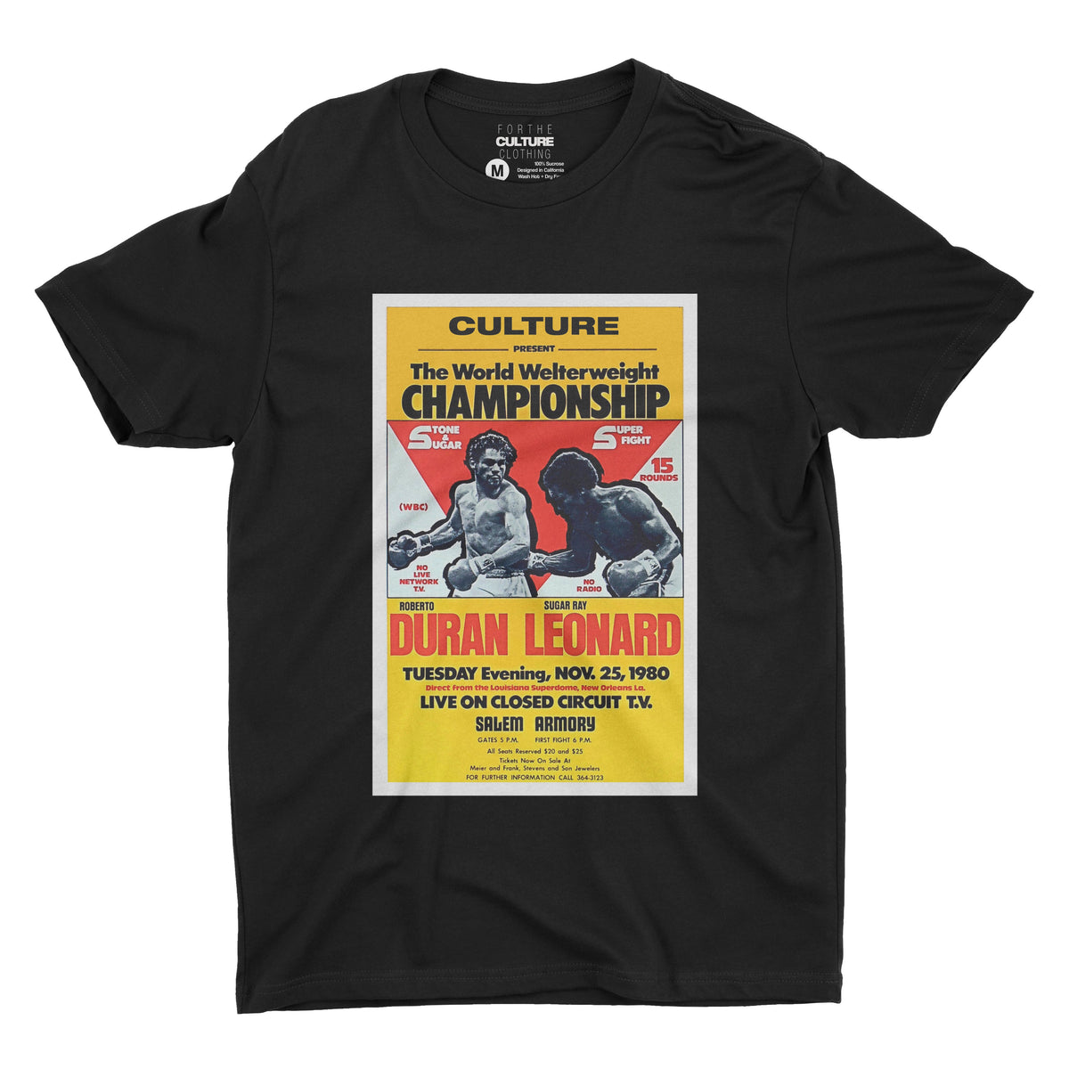 Boxing Culture Series - Leonard vs. Duran - For The Culture Clothing Inc.