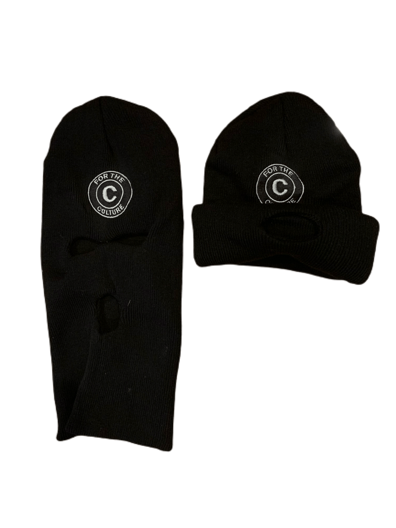 Culture C Embroidered Logo Ski Mask - For The Culture Clothing Inc.