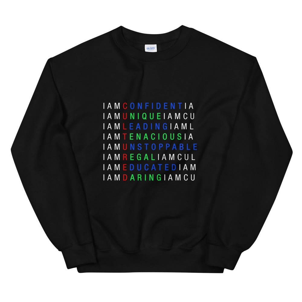 I AM C.U.L.T.U.R.E.D. Crossword Awareness Unisex Crewneck Sweatshirt - For The Culture Clothing Inc.