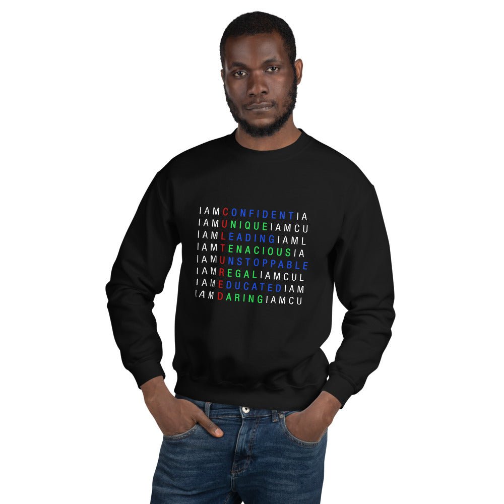 I AM C.U.L.T.U.R.E.D. Crossword Awareness Unisex Crewneck Sweatshirt - For The Culture Clothing Inc.