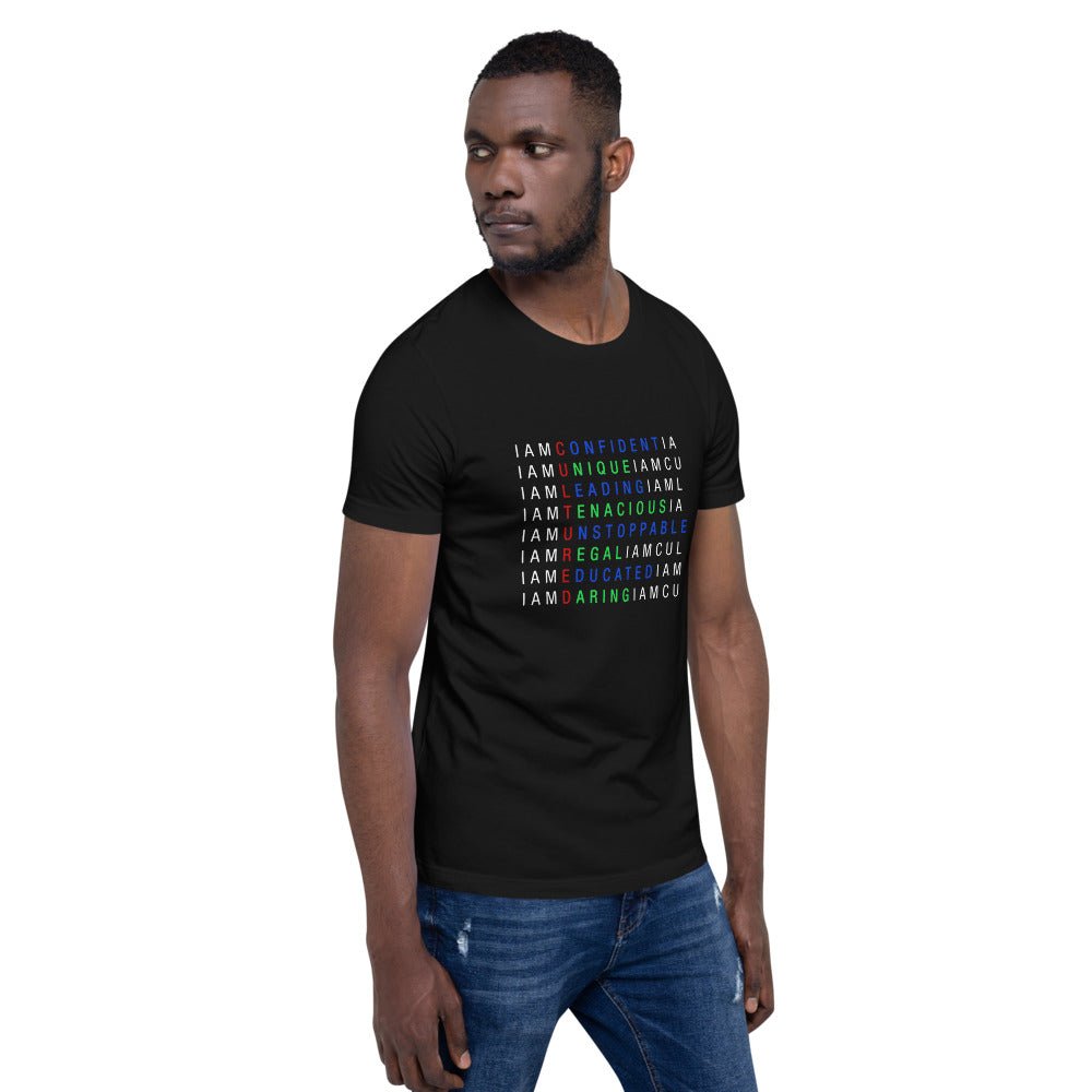 I AM C.U.L.T.U.R.E.D. Crossword Awareness Unisex T-Shirt - For The Culture Clothing Inc.