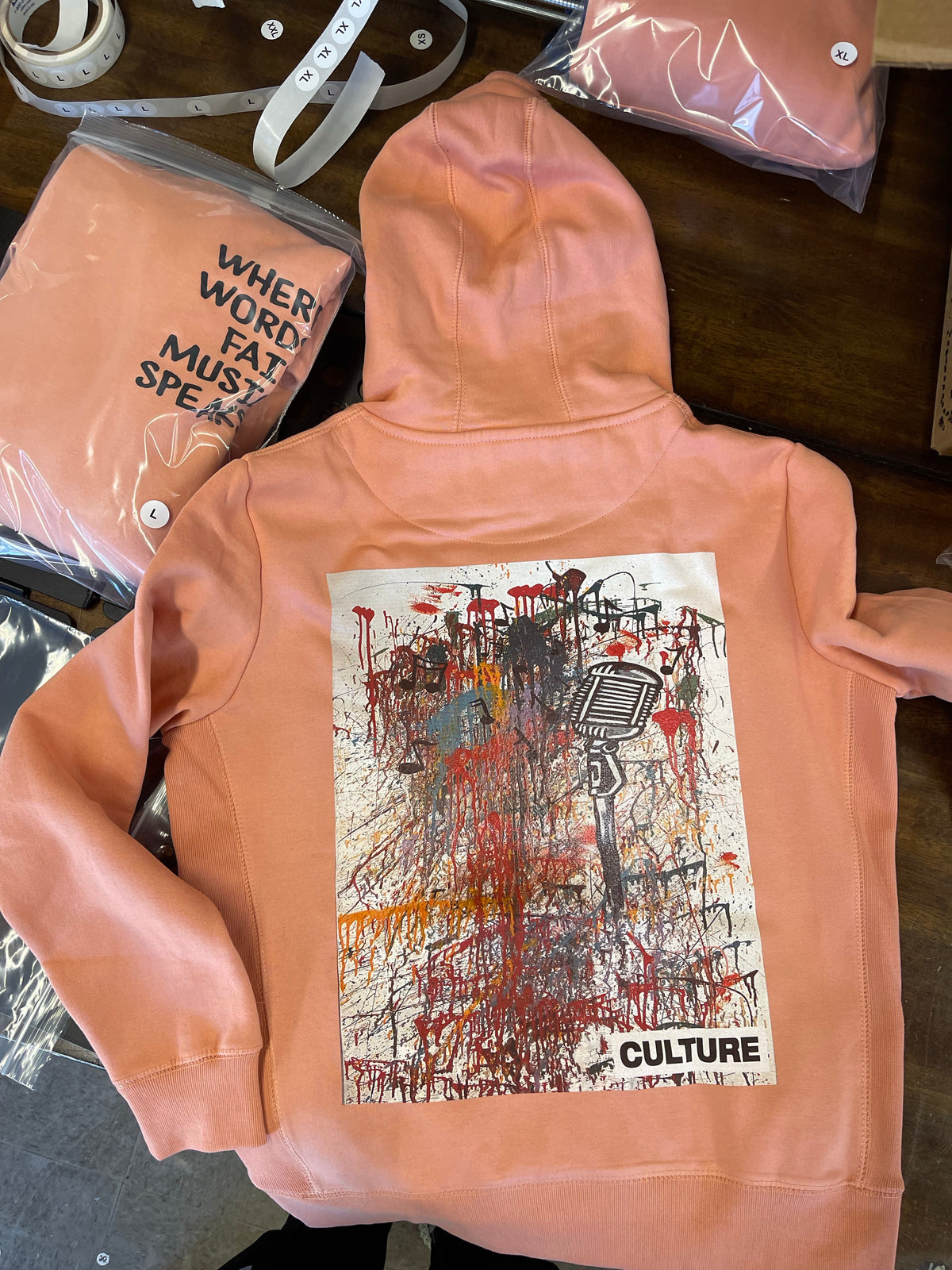 Where Words Fail Culture Hoodie Art Basel Edition 8.5oz - For The Culture Clothing Inc.