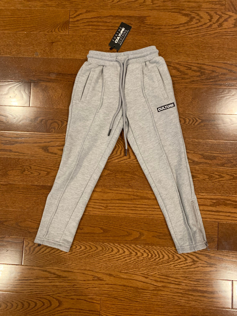 Pleated Block Culture Slim Fit Unisex Kids Joggers - For The Culture Clothing Inc.