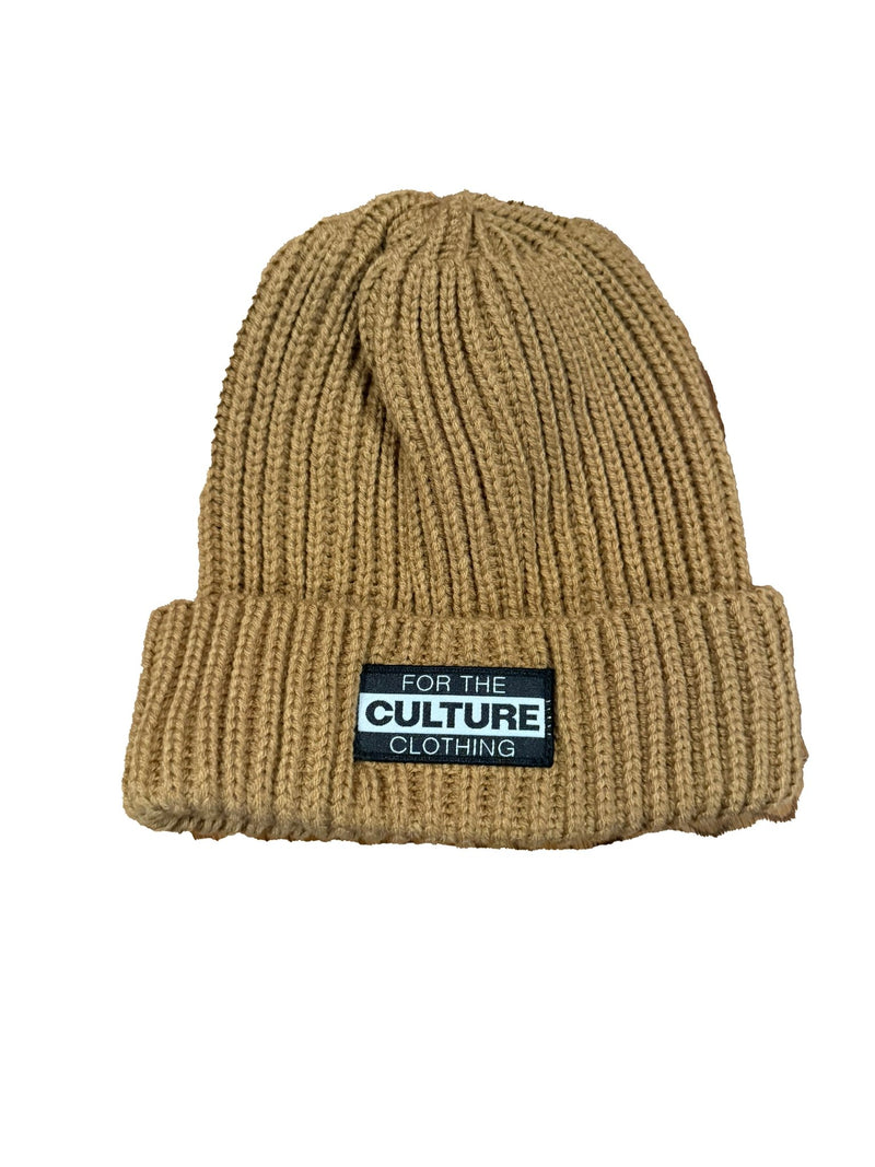 For The Culture – Classic Rib - Knit Patch Beanie - For The Culture Clothing Inc.