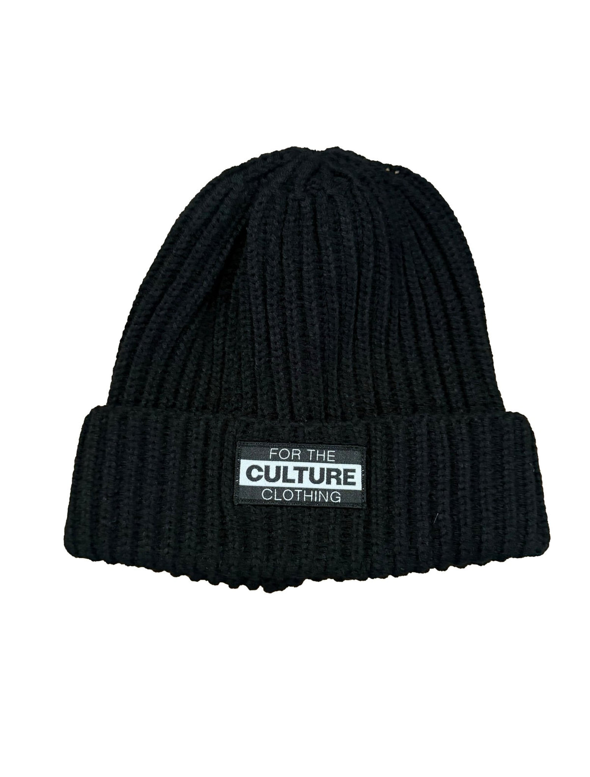 For The Culture – Classic Rib - Knit Patch Beanie - For The Culture Clothing Inc.