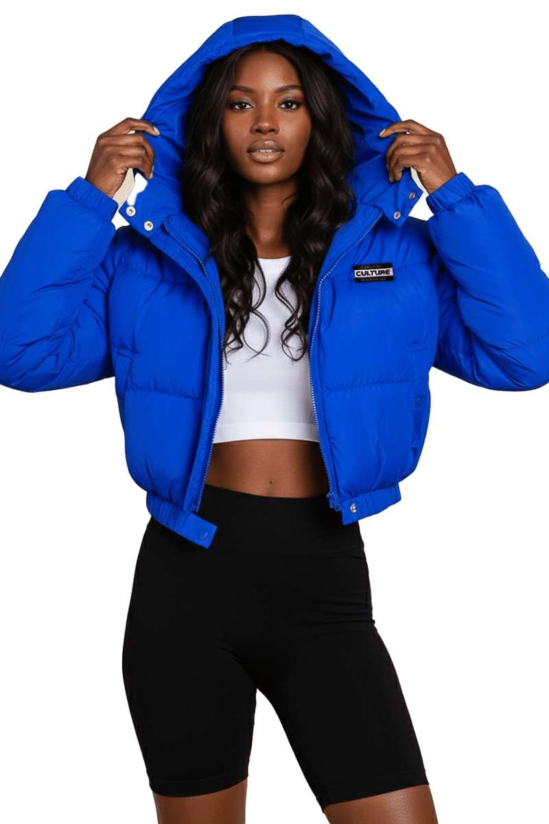 For The Culture – Women’s Cropped Puffer Jacket - For The Culture Clothing Inc.