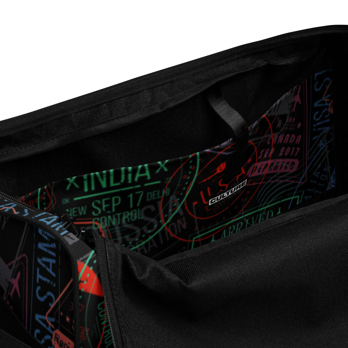 I AM C.U.L.T.U.R.E.D Stamp Collector Duffle Bag - For The Culture Clothing Inc.
