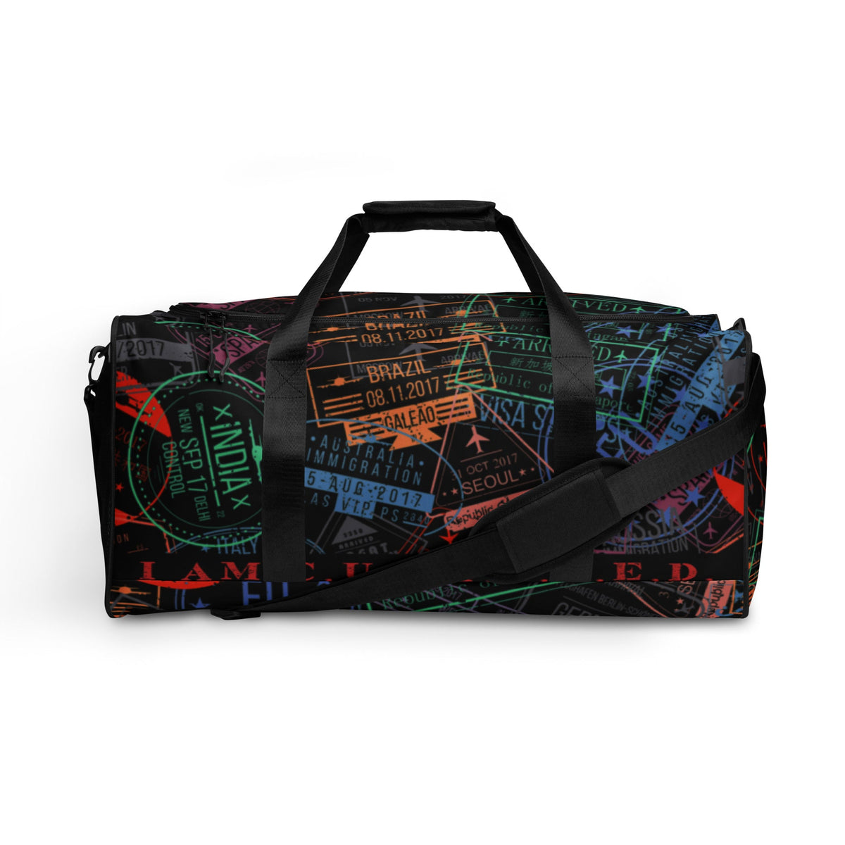 I AM C.U.L.T.U.R.E.D Stamp Collector Duffle Bag - For The Culture Clothing Inc.