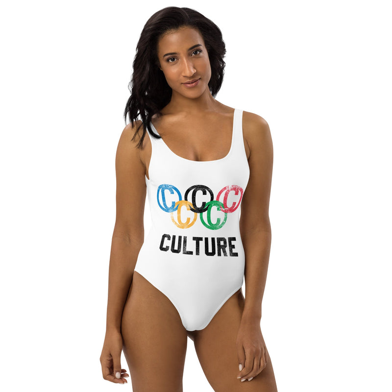 Olympic Culture Logo 2024 Summer Olympic Series - One - Piece Swimsuit - For The Culture Clothing Inc.