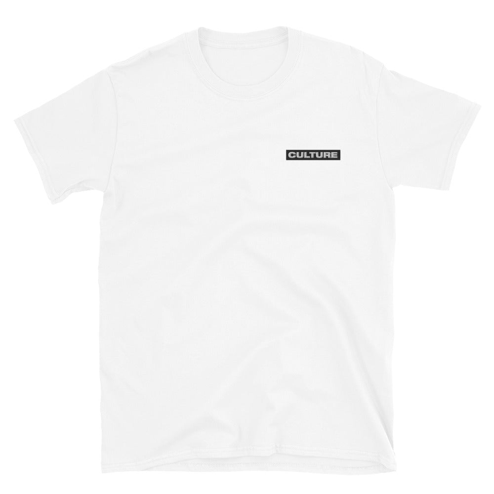 Block Culture Embroidery Short-Sleeve Unisex T-Shirt