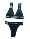 Culture Logo Band 2 Piece Bikini - For The Culture Clothing Inc.