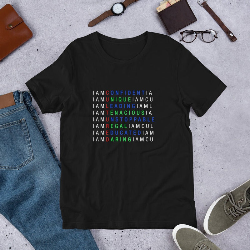 I AM C.U.L.T.U.R.E.D. Crossword Awareness Unisex T-Shirt - For The Culture Clothing Inc.
