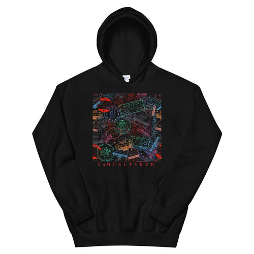 I AM C.U.L.T.U.R.E.D Stamp Collector Hoodie 8.5oz - For The Culture Clothing Inc.