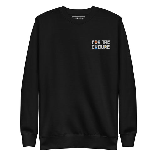 Marcus Collins - For The Culture - Left Chest Embroidery Crewneck - For The Culture Clothing Inc.